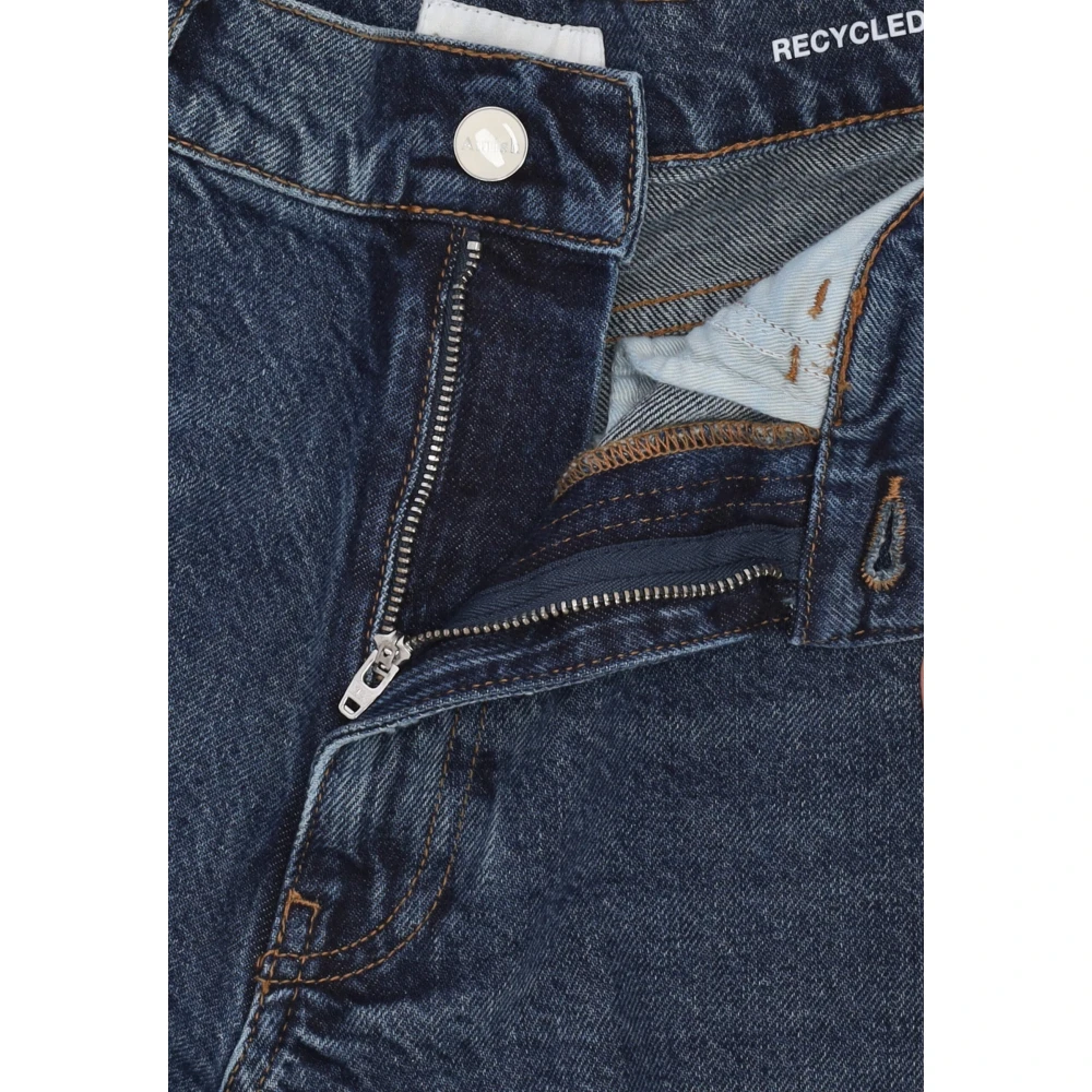 Amish Hoge Taille Wijde Pijp Denim Jeans Blue Dames