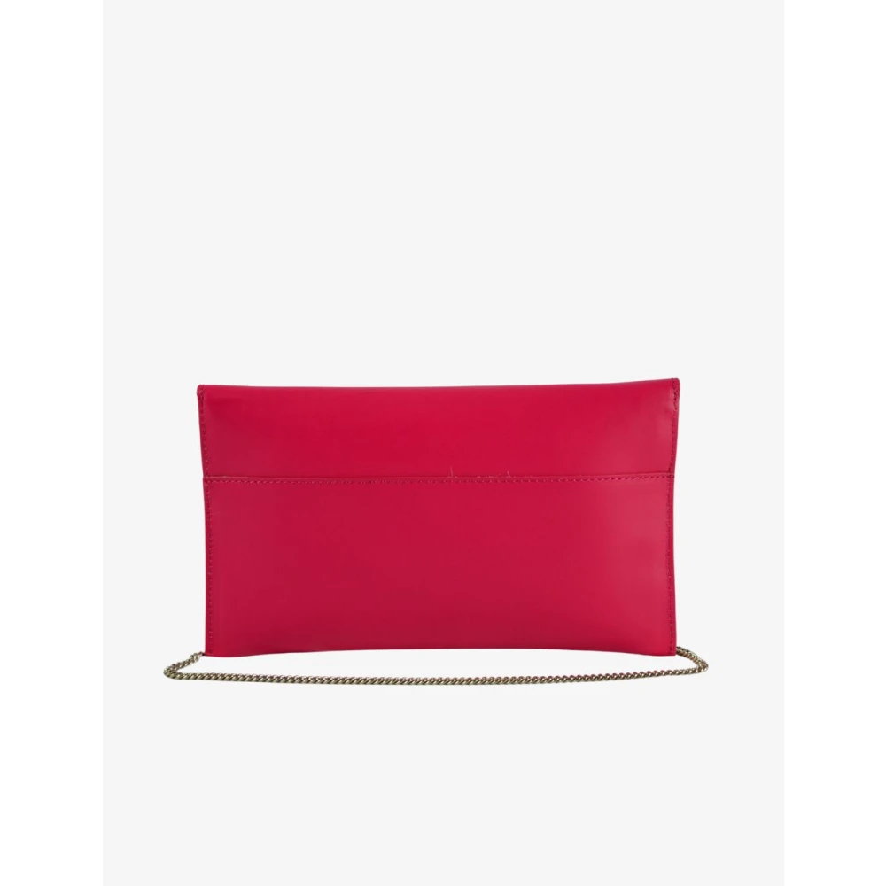 PATRIZIA PEPE Leren Fly Pochette met Kettingriem Pink Dames