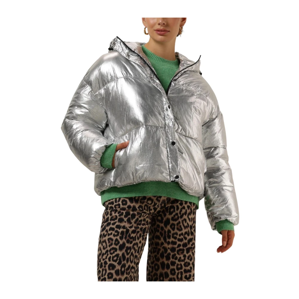 Notre-v Zilveren Pufferjas voor Vrouwen Gray Dames