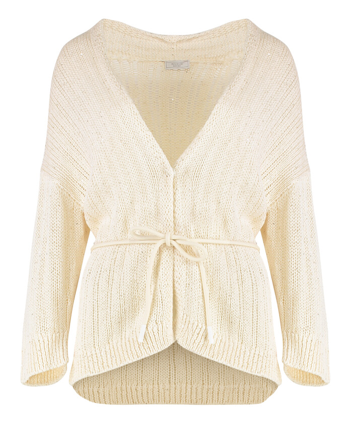 cardigan-en-coton-a-sequins-avec-ceinture