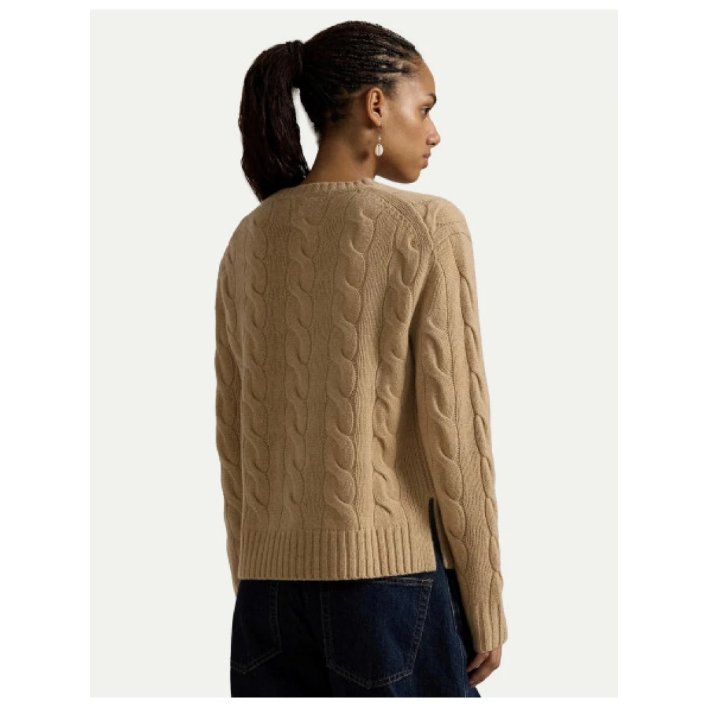 Polo Ralph Lauren Gedraaide wol en kasjmier trui Brown Dames
