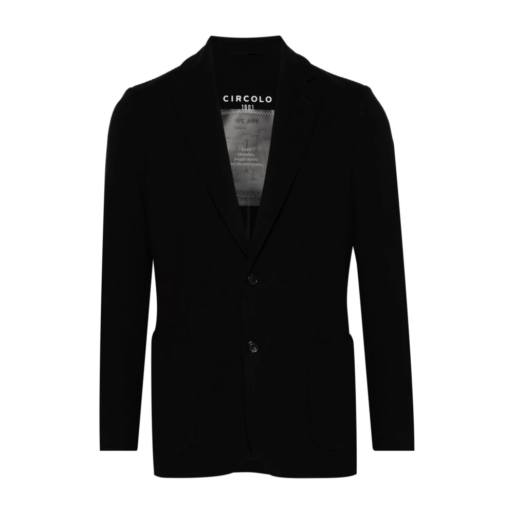 Circolo 1901 Zwarte Blazer met Pincé Details Black Heren