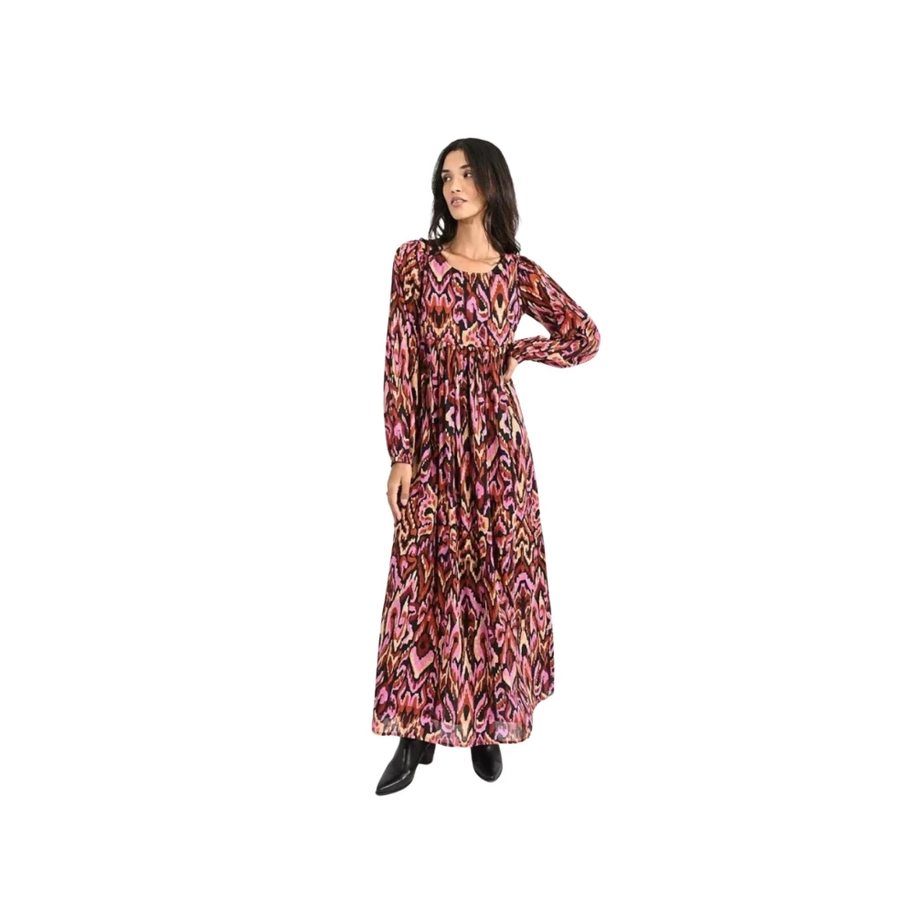 Molly Bracken Lange bedrukte jurk Multicolor Dames