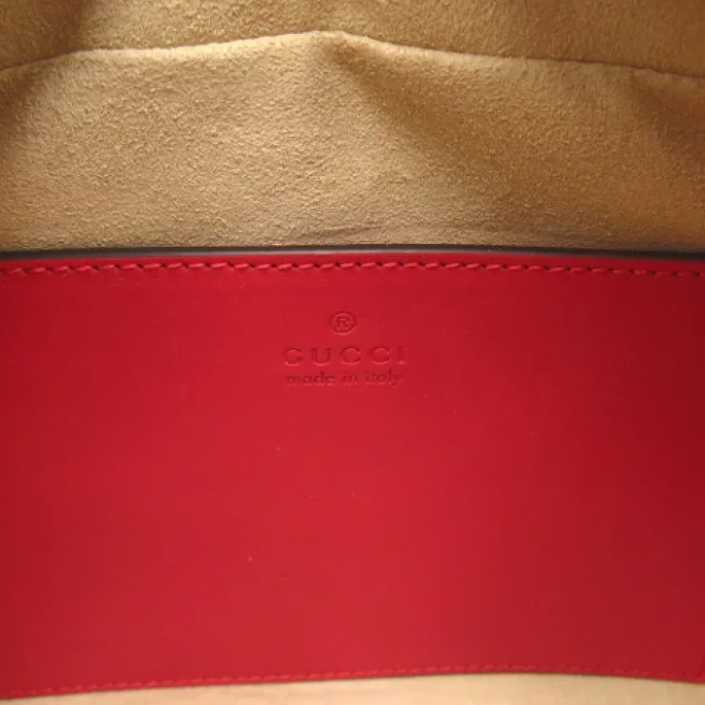 Gucci Vintage Pre-owned Leather shoulder-bags Red Dames