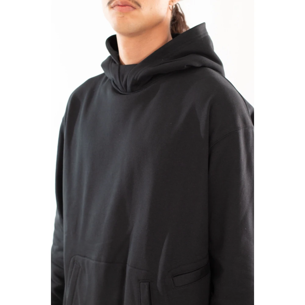 Y-3 Zwarte Oversized Hoodie met Zakken Black Heren