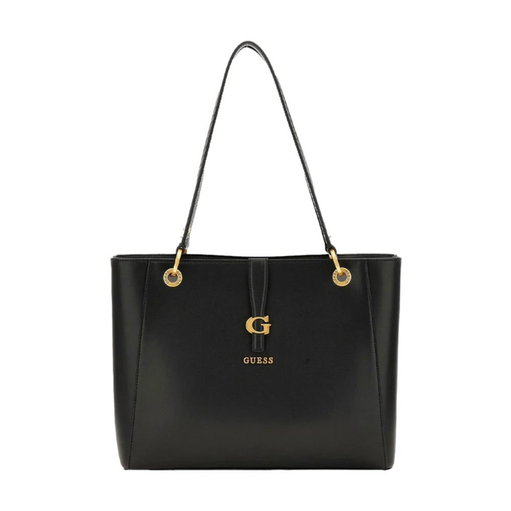 Guess Zwarte polyethyleen schoudertas met meerdere compartimenten Black Dames