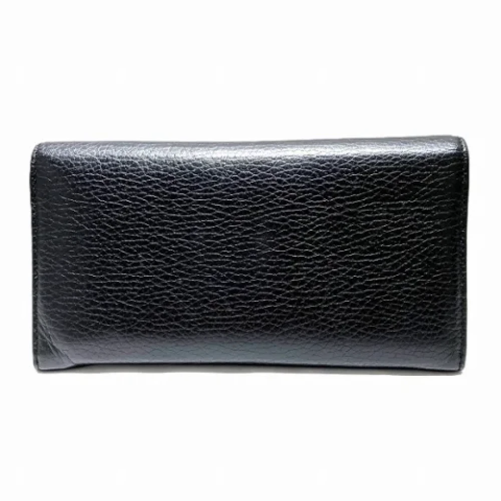 Gucci Vintage Pre-owned Leather wallets Black Dames
