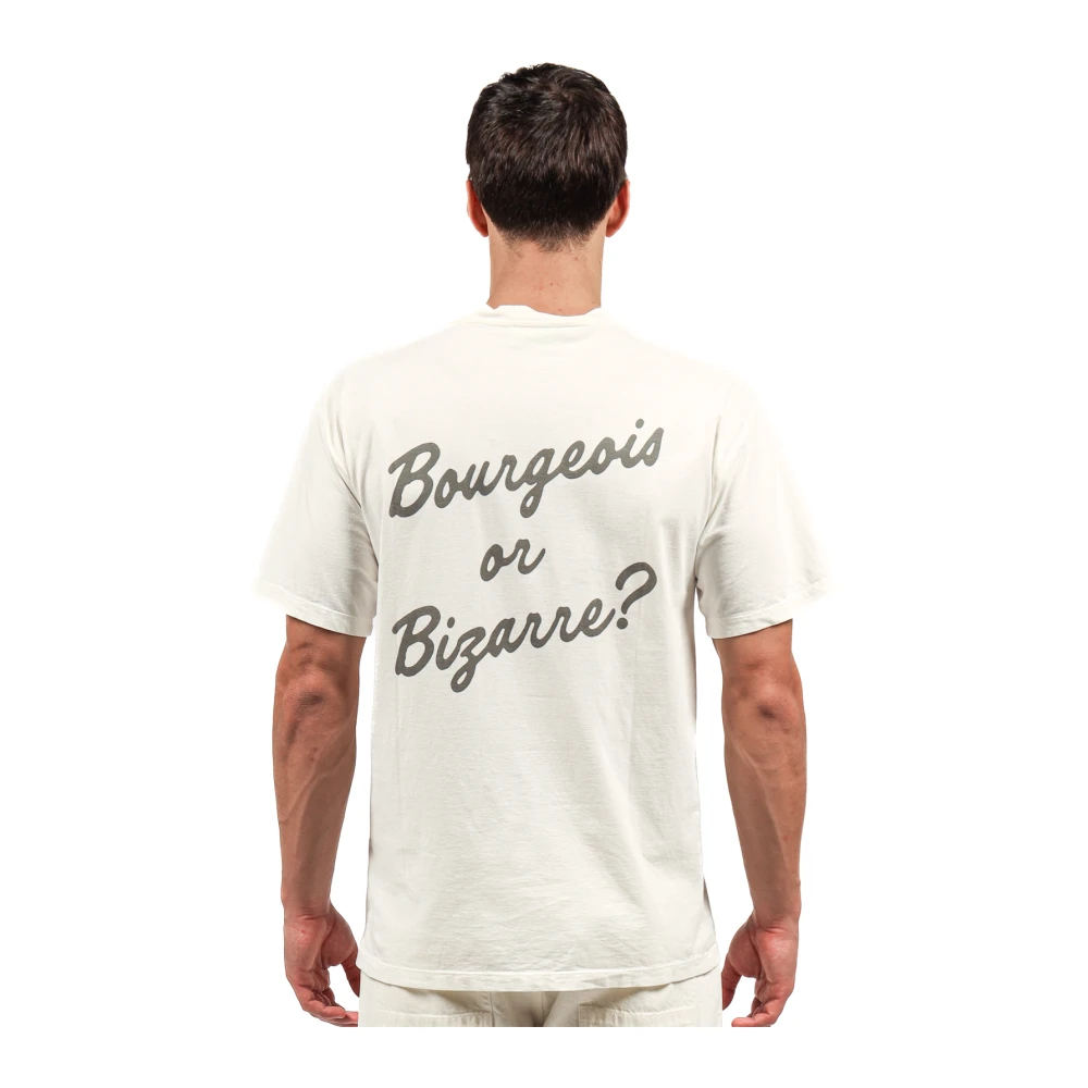 Aries Beeld Print Wit T-shirt Beige Heren