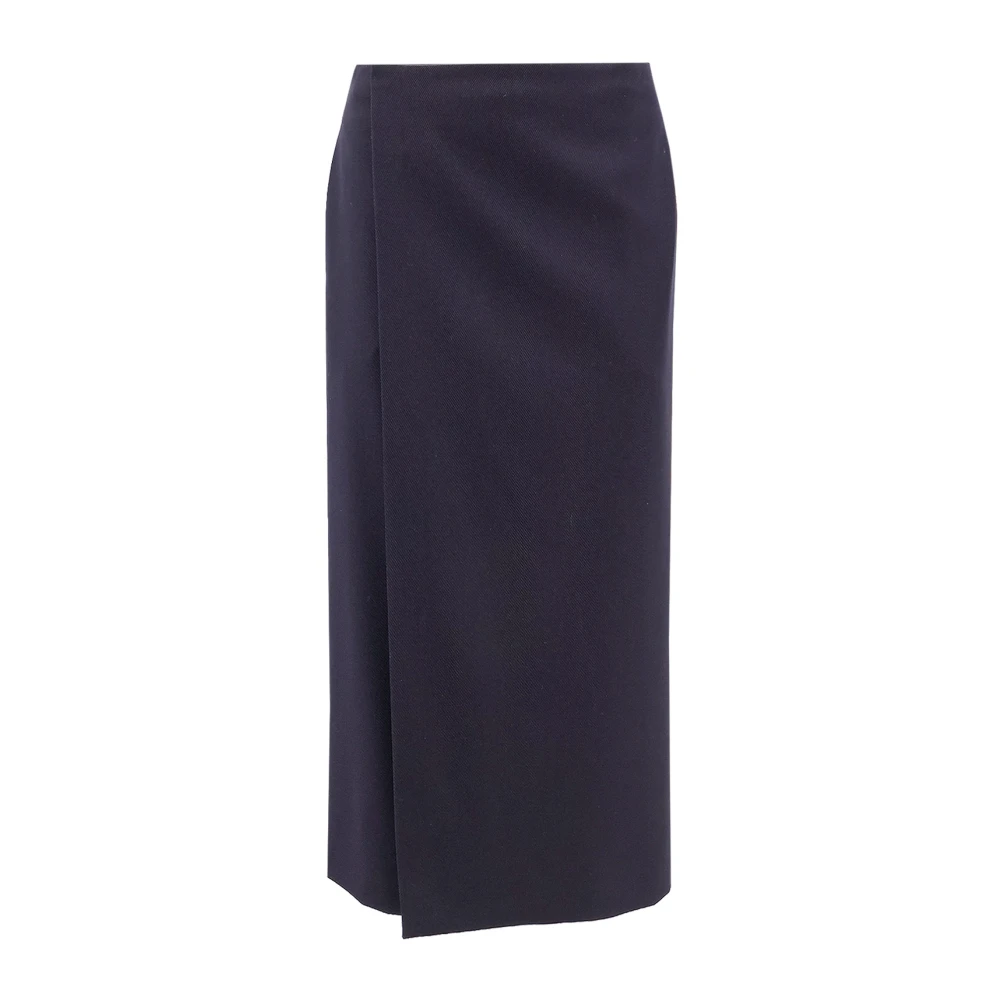 The Row Midi rok met wikkel sluiting knopen Blue Dames