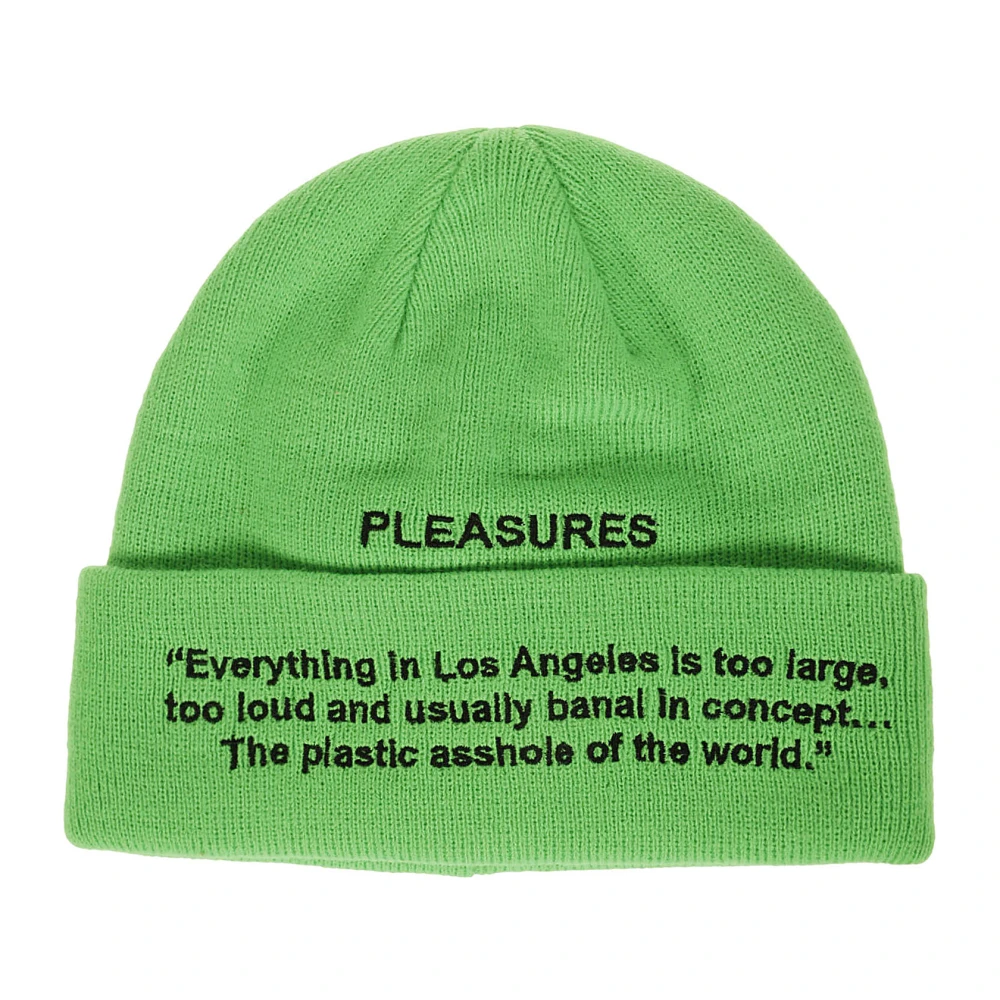 Pleasures Groene Logo Detail Beanie Muts Green Heren