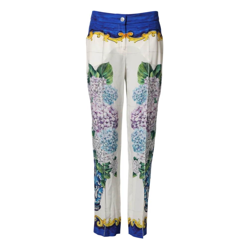 Dolce & Gabbana Women's Multicolor Straight Trousers, Xs, Chino Trousers