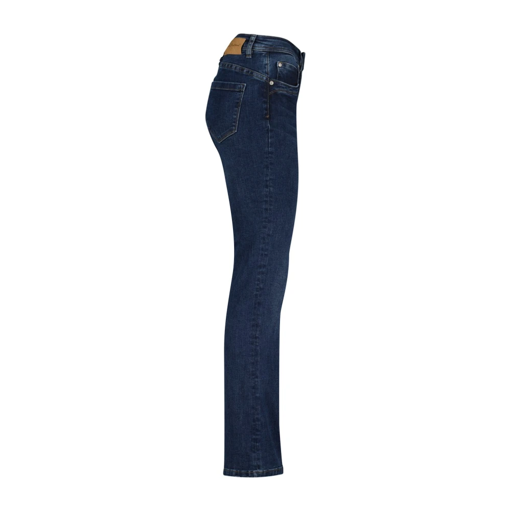 Red Button Donkere Flared Jeans Babette Blue Dames