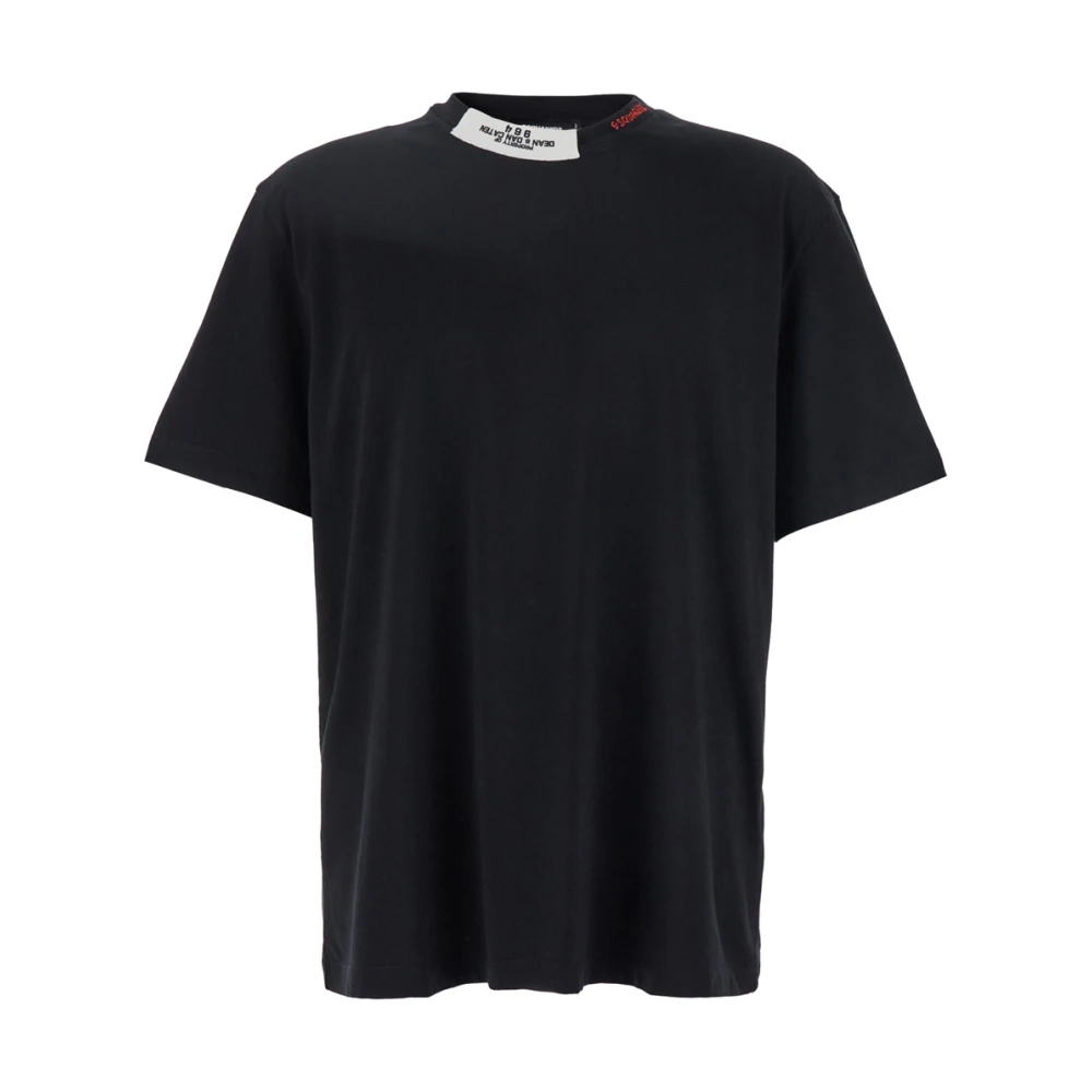 Dsquared2 Zwarte Crewneck T-shirt en Polo Black Heren