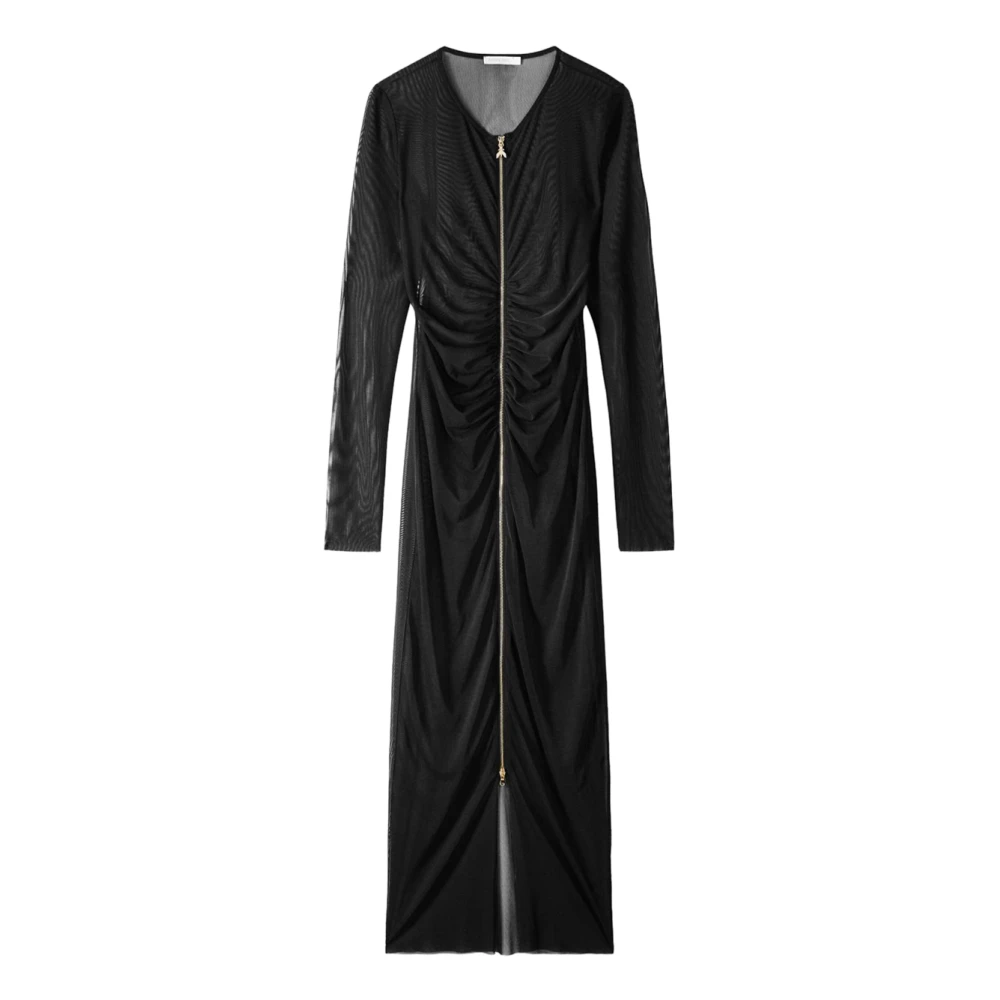 Patrizia Pepe Femme Noir Robes, Taille: 36 Fr Robe Longue En Tulle Transparent