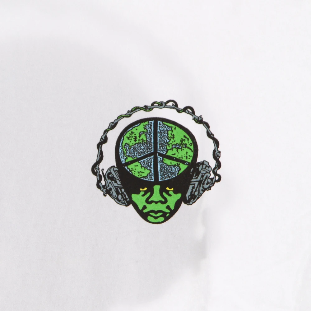 Obey World Peace Tee Wit Katoen Print White Heren