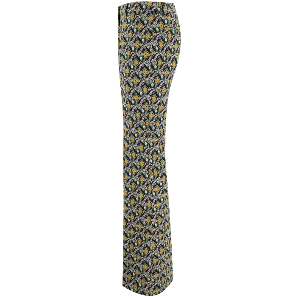 ETRO Slim-fit palazzo broek met stropdas-geïnspireerde print Multicolor Dames
