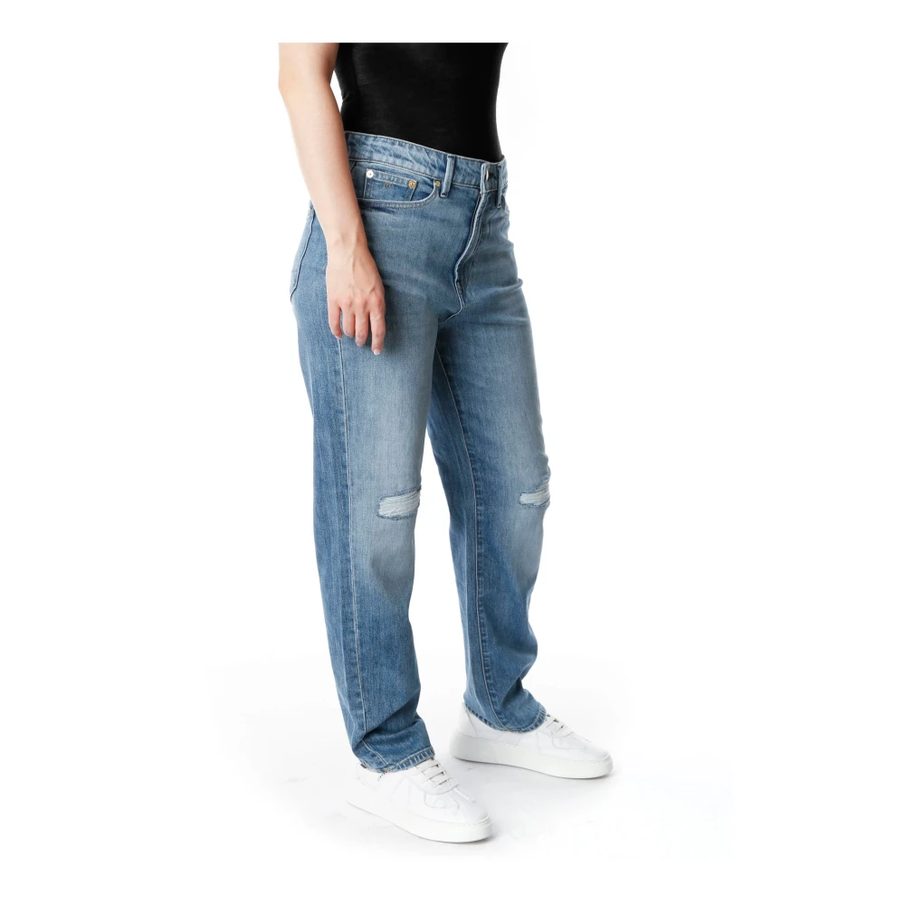 Denham Hoge Taille Straight Jeans Blue Dames