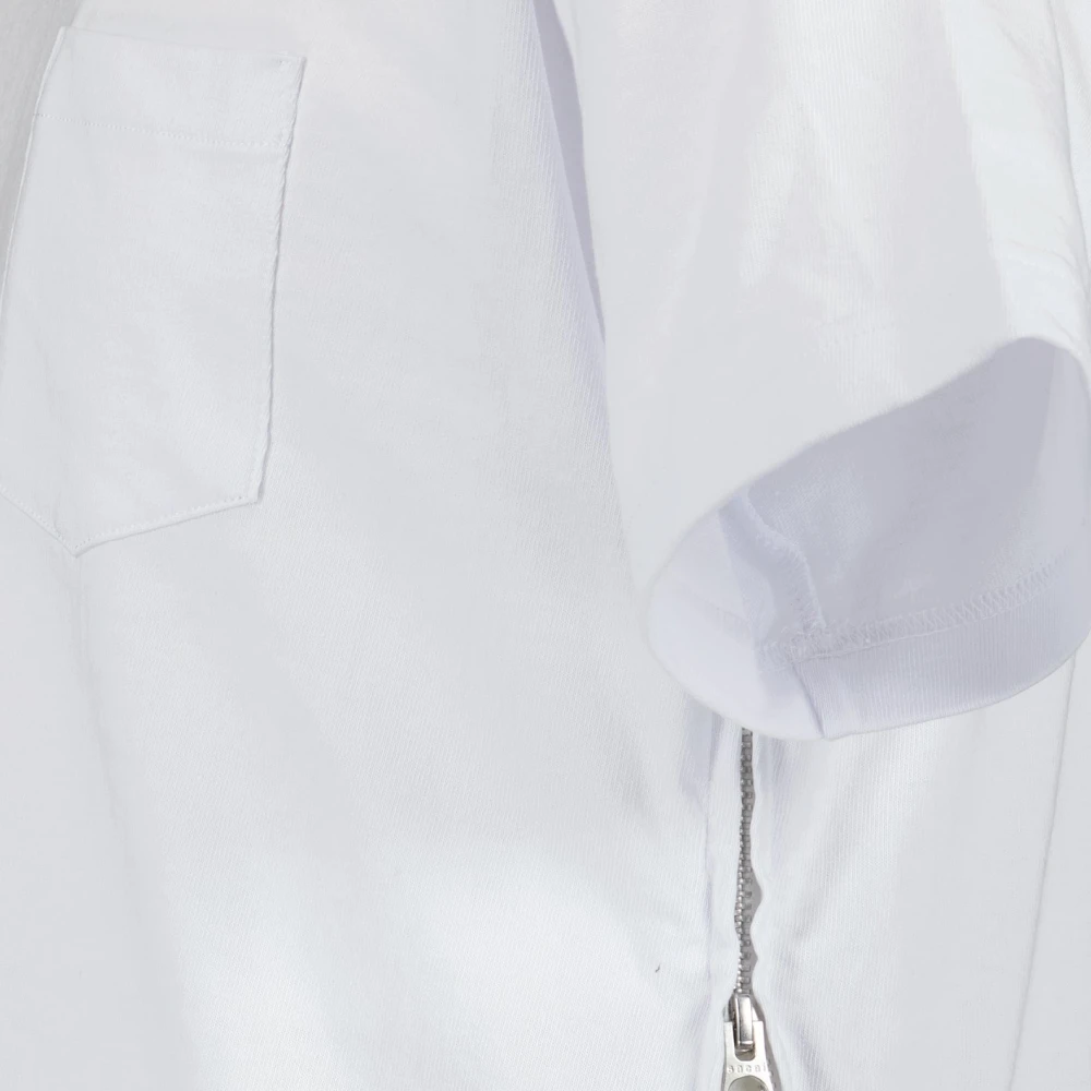 Sacai Ritssluiting T-shirt voor mannen White Heren