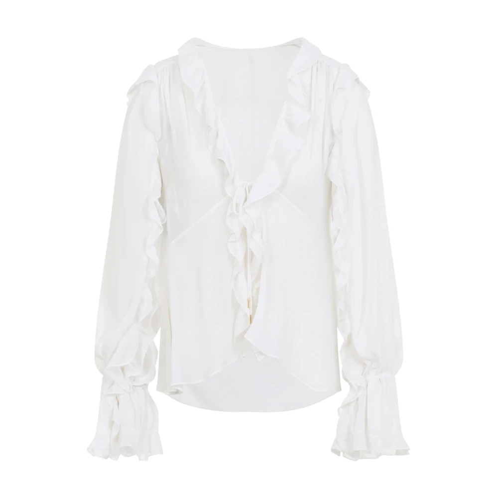 Alberta Ferretti Women's White Blouses, Xs, Shirt