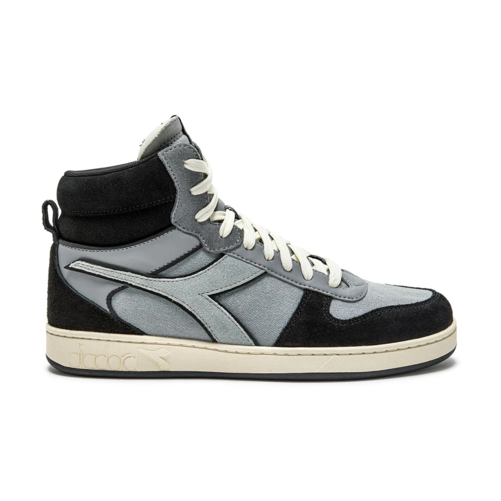 Diadora Men's Multicolor Sneakers, 8 Uk, Canvas High Top Trainers Black
