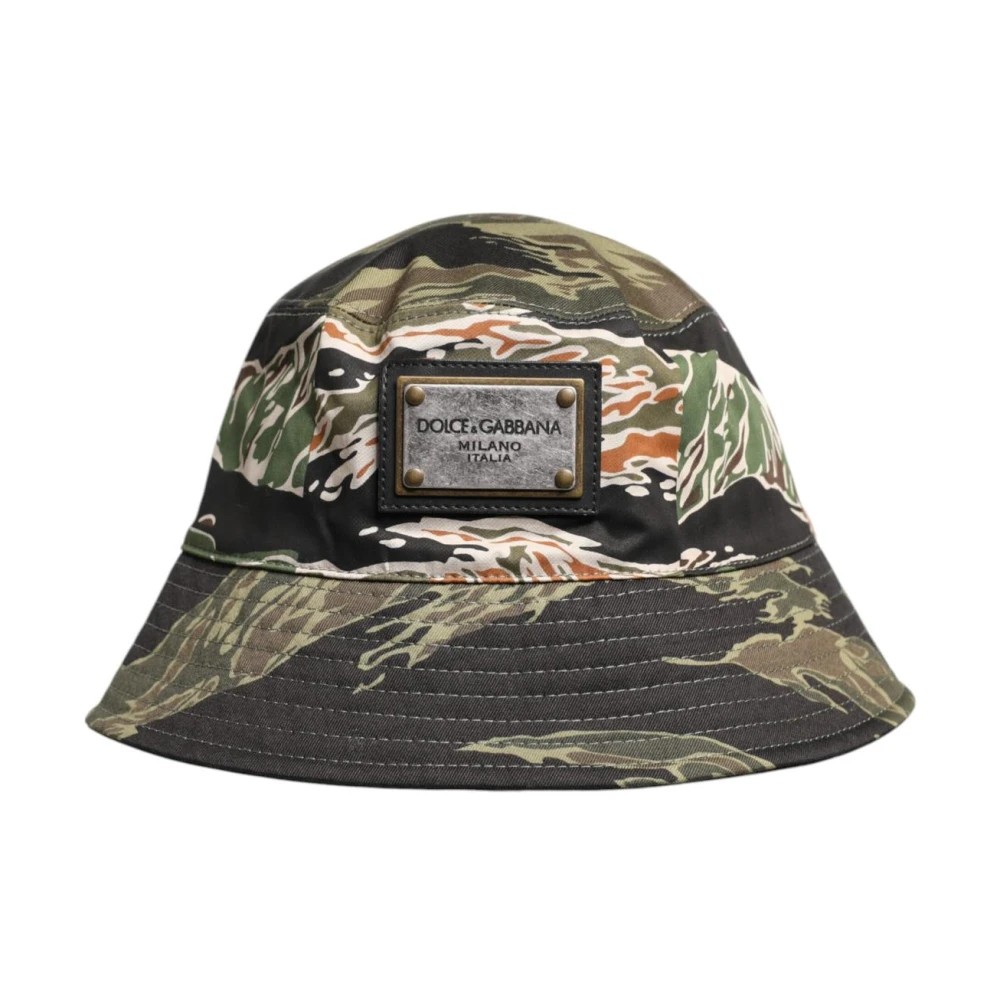 Dolce & Gabbana Men's Multicolor Camouflage Bucket Hat