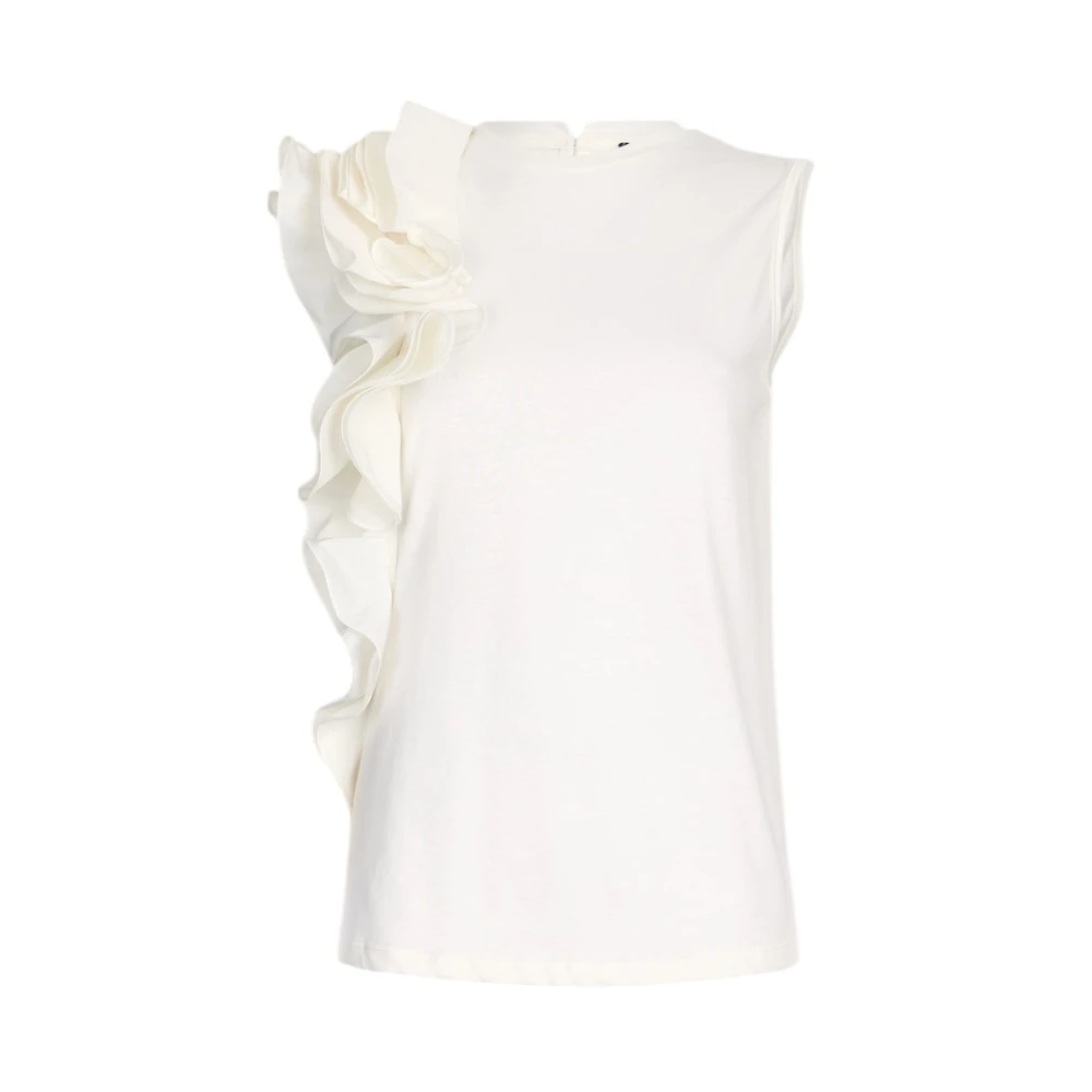 Liu Jo Vrouw Wit Tops Dames, L, Katoen, Sleeveless Top