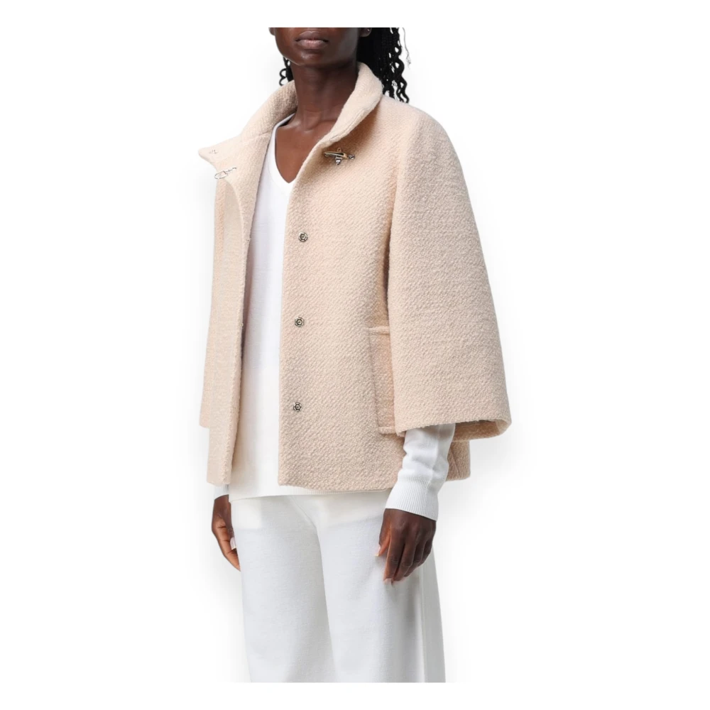 Fay Gewatteerde jas met haakvoering Beige Dames