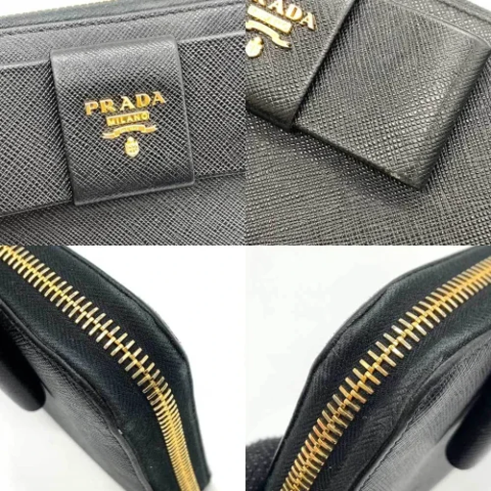 Prada Vintage Pre-owned Fabric wallets Black Dames