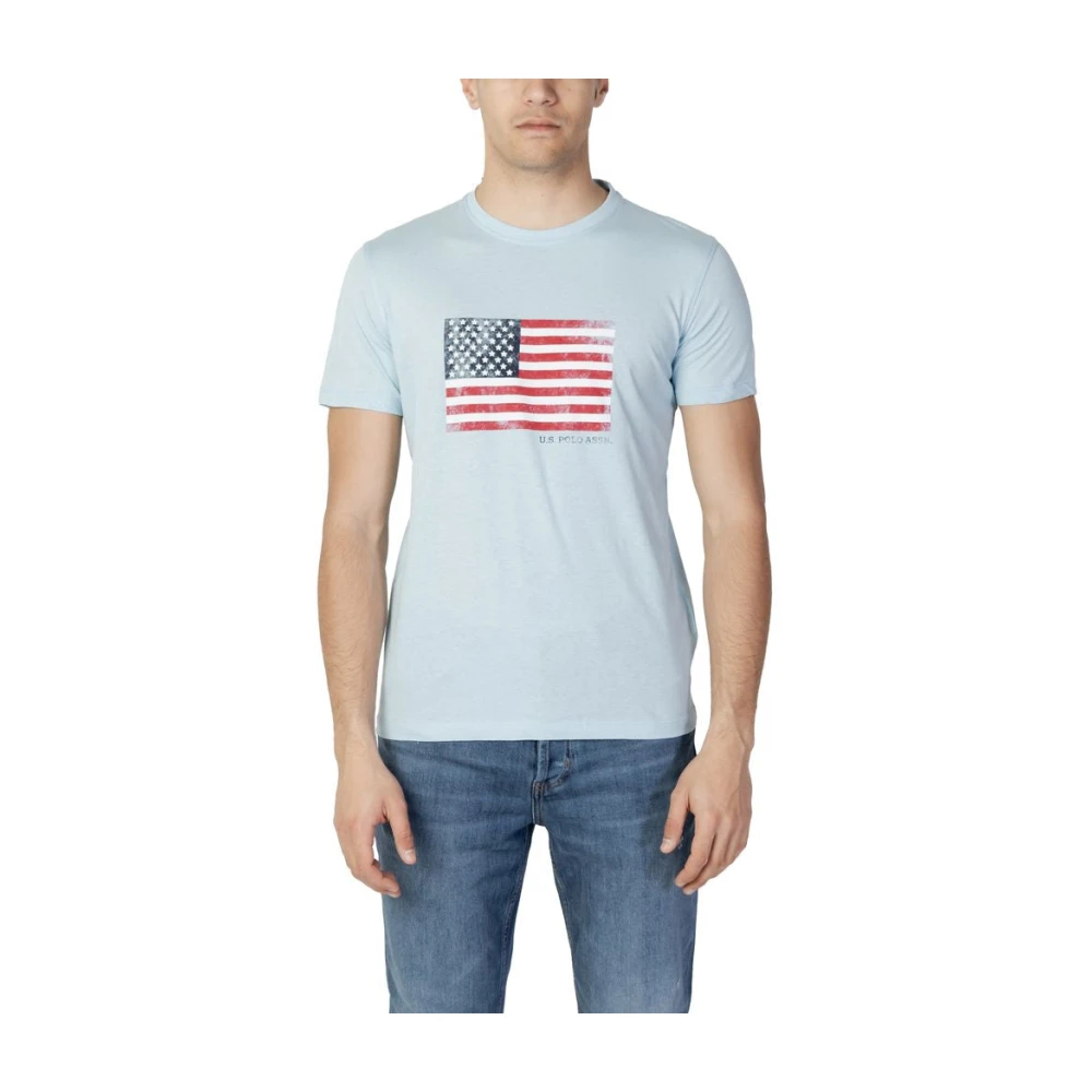 U.s. Polo Assn. Blauw Katoenen Heren Lente Zomer T-Shirt Blue Heren