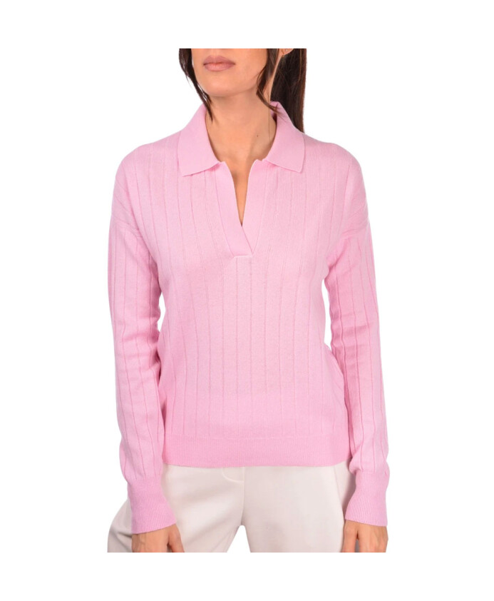 pink-knit-polo-sweater