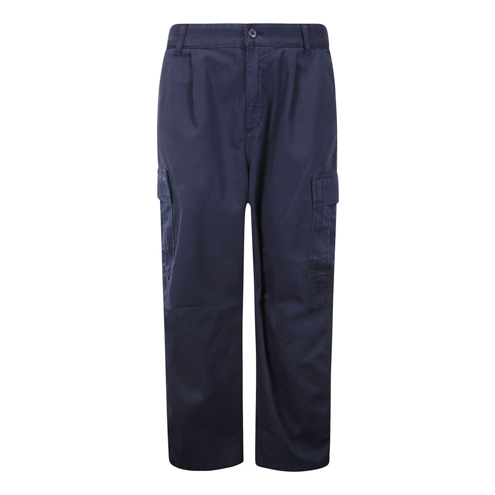 Carhartt Wip Mörkblå Cargo Byxor med Veck Blue, Herr