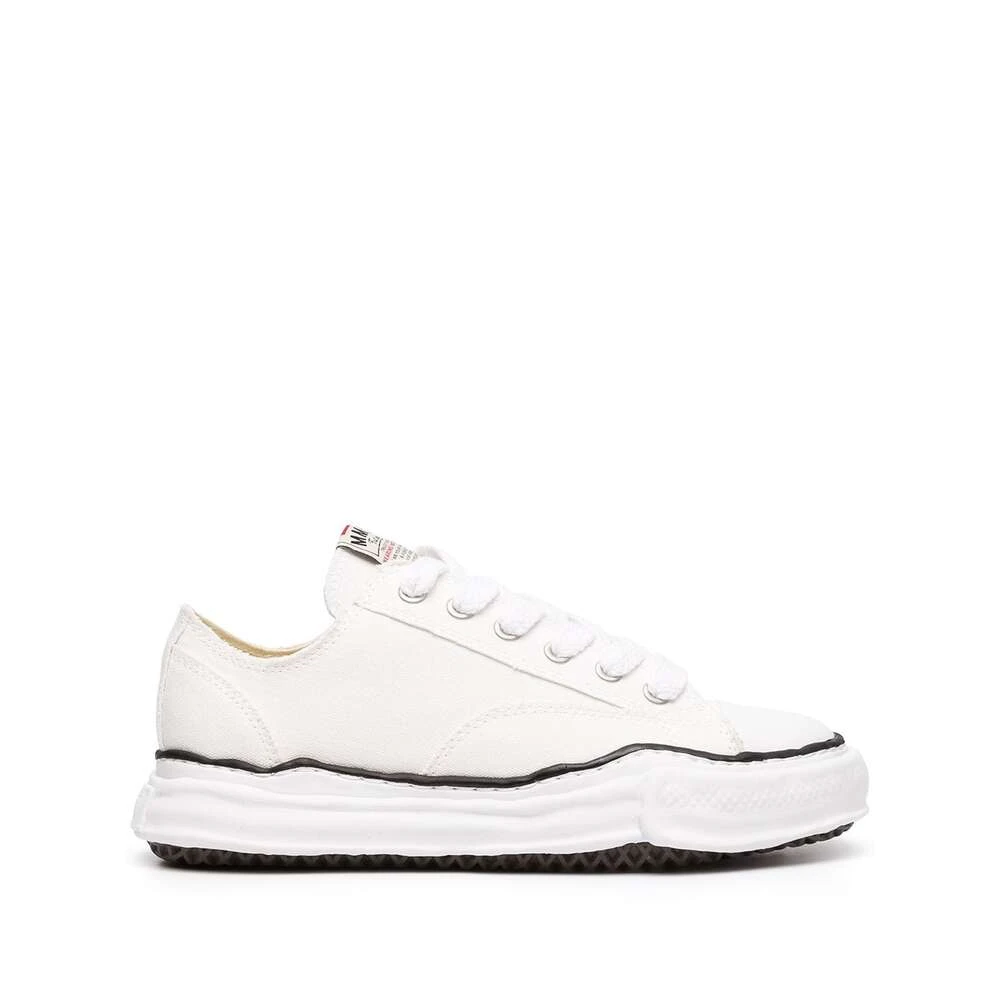 Mihara Yasuhiro Witte canvas sneakers met rubberen neus Heren Schoenen