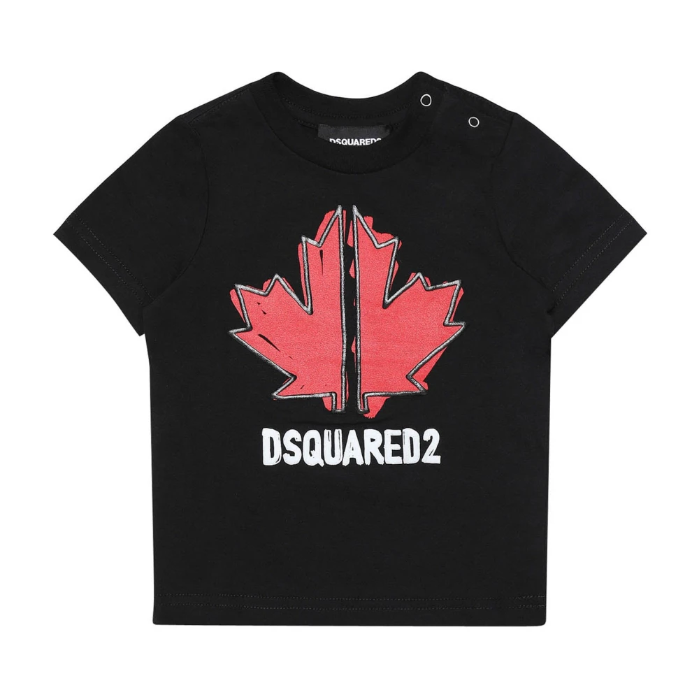 Dsquared2 Boys Black Kids Short Sleeve T-Shirts, 18 M, Sport Edtn.05 T-Shirt