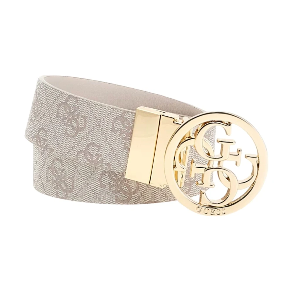Guess Women's Gray Slim Leather Belt For - Belts - M - Accessories