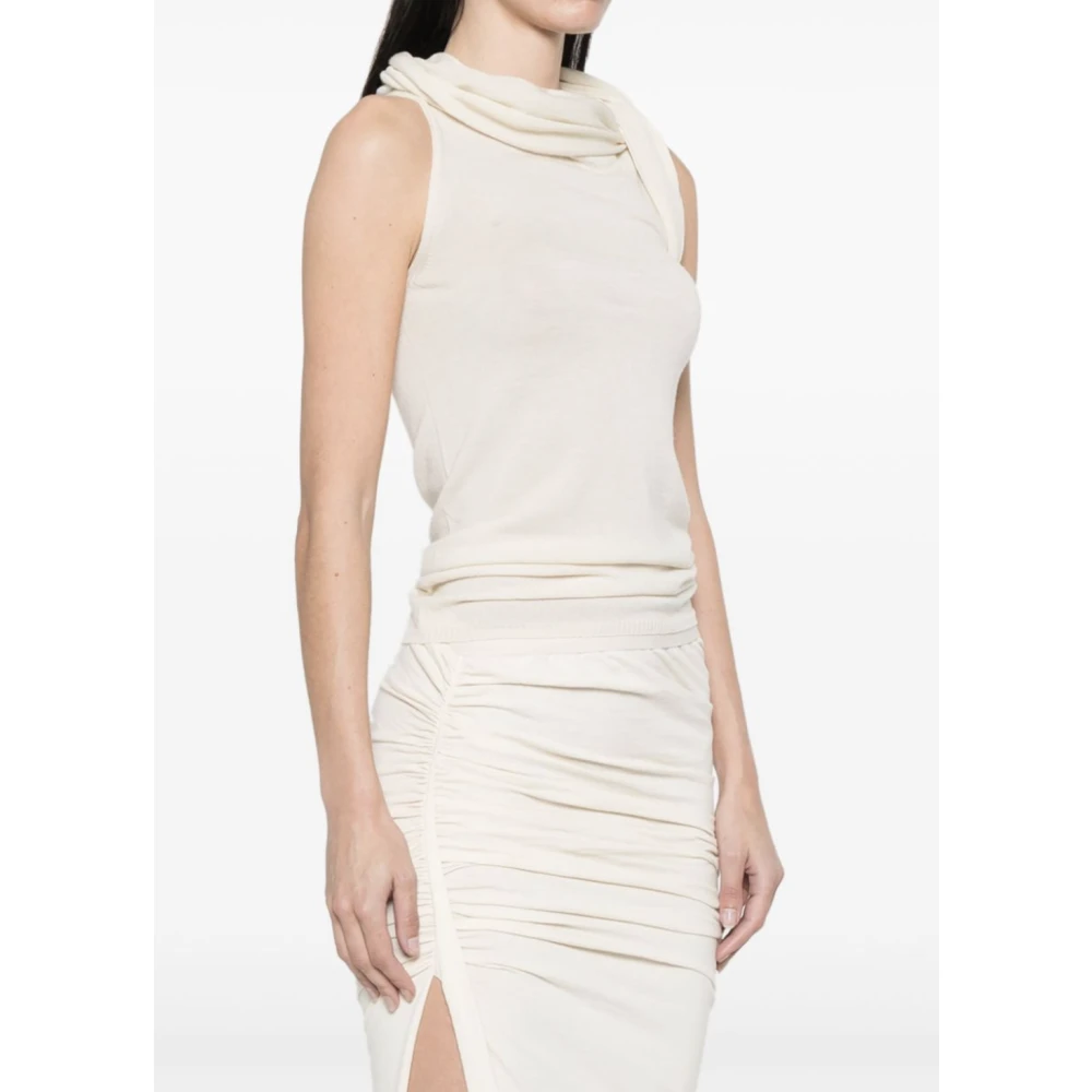 Rick Owens Twist Top Shirt Beige Dames