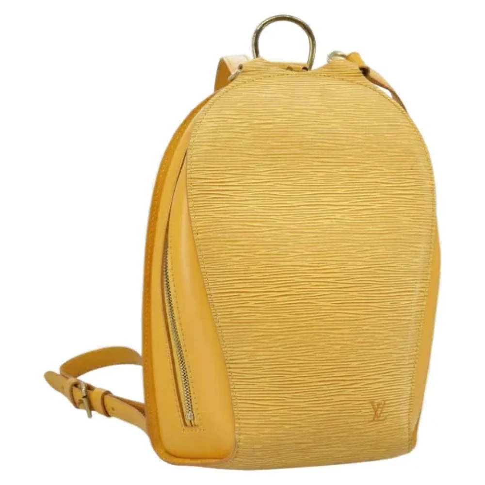 Louis Vuitton Vintage Pre-owned Leather backpacks Yellow Dames