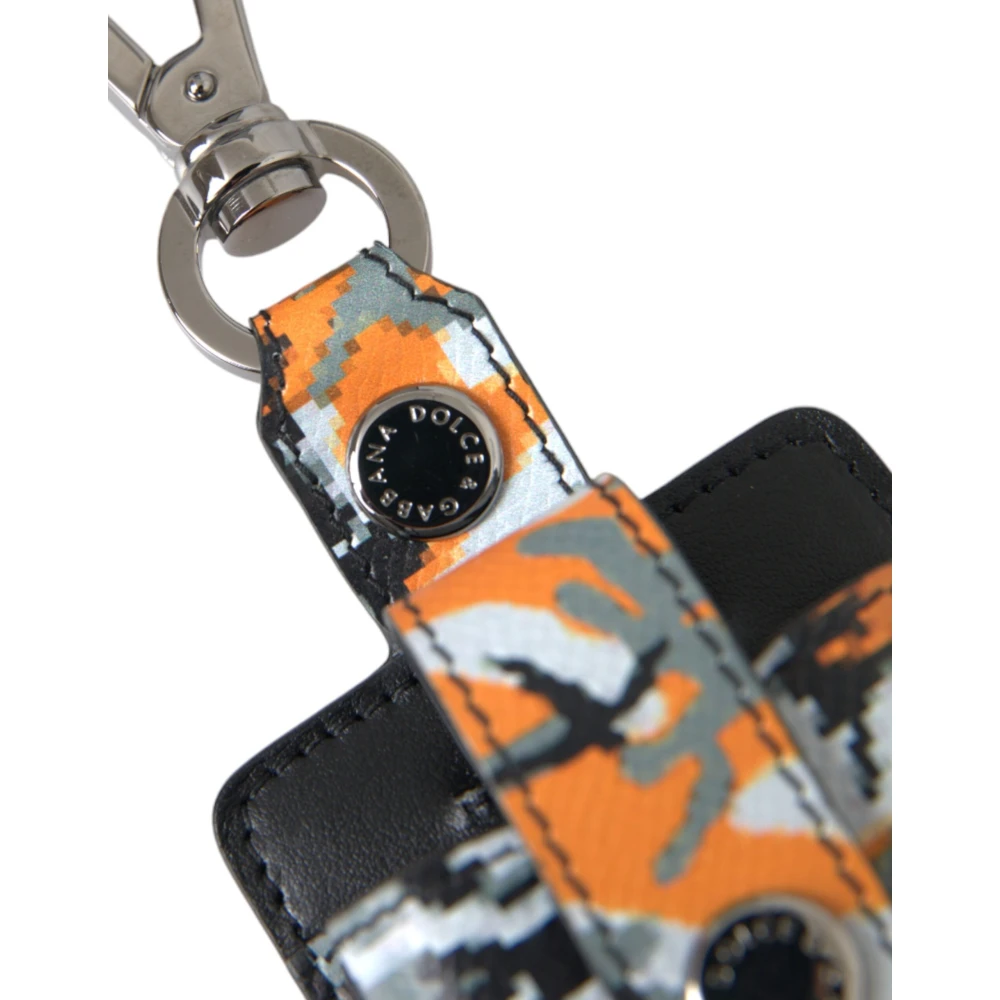 Dolce & Gabbana Multicolor Camouflage Lederen Airpods Hoesje Multicolor Unisex