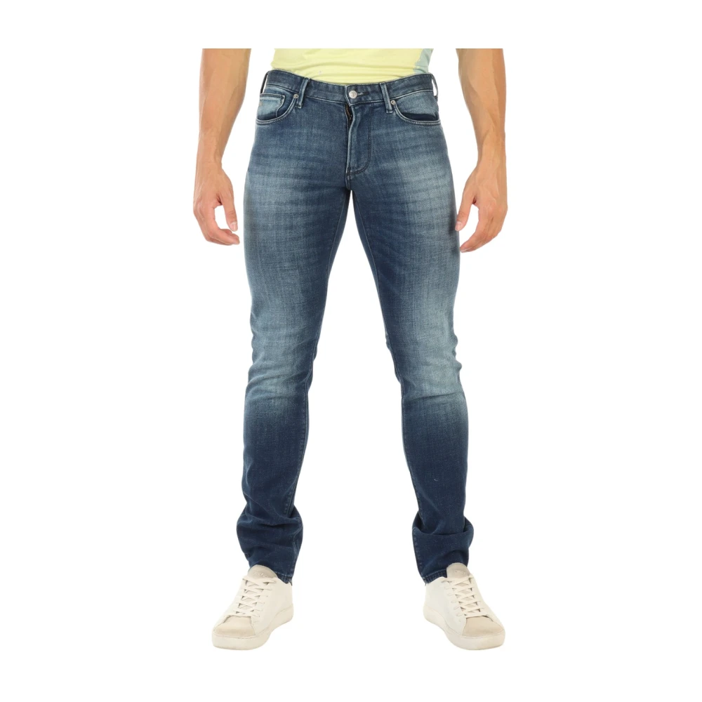 Emporio Armani Slim Fit Vijf Zakken Jeans Blue Heren