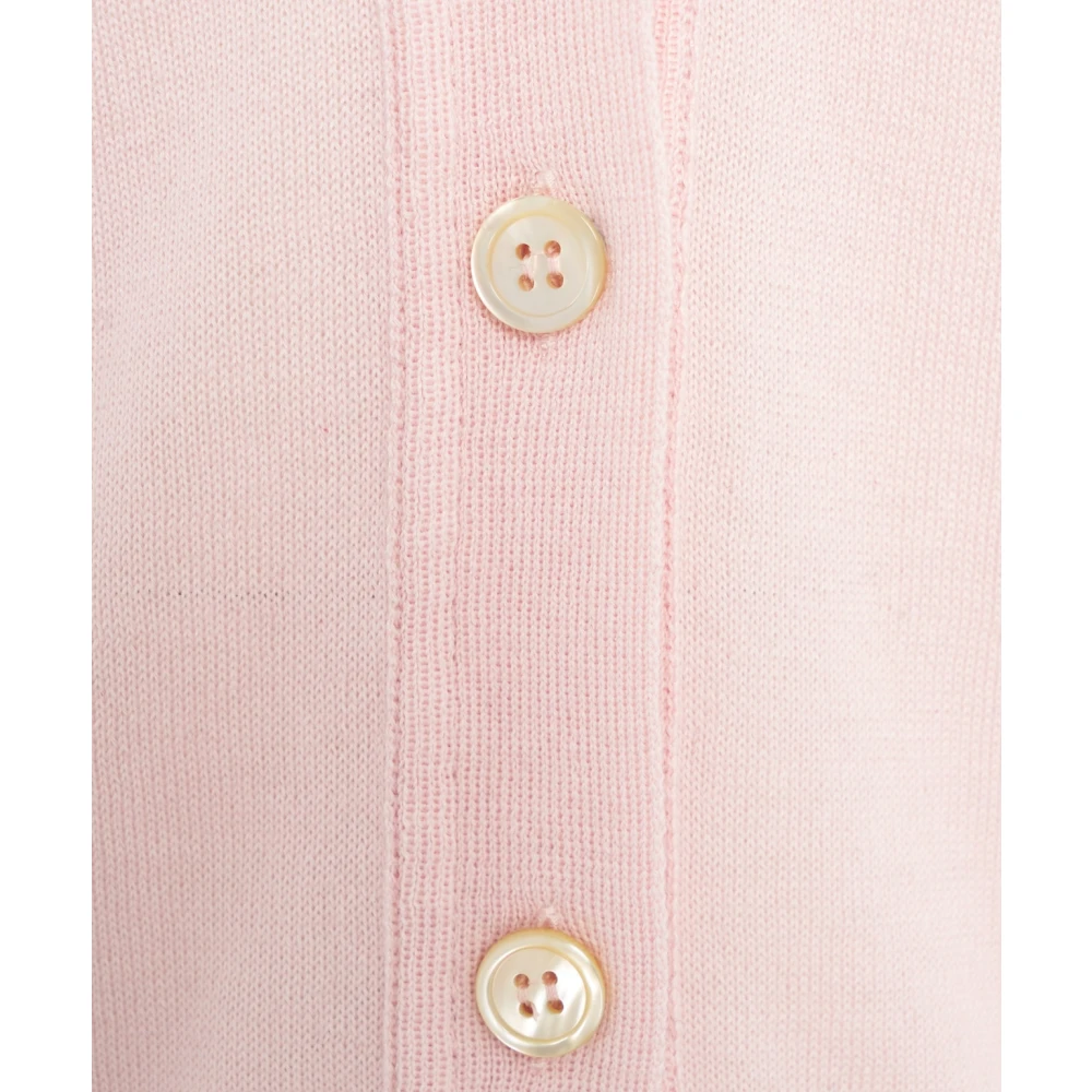 Jucca Roze Gebreide Vest Chic V-Hals Pink Dames