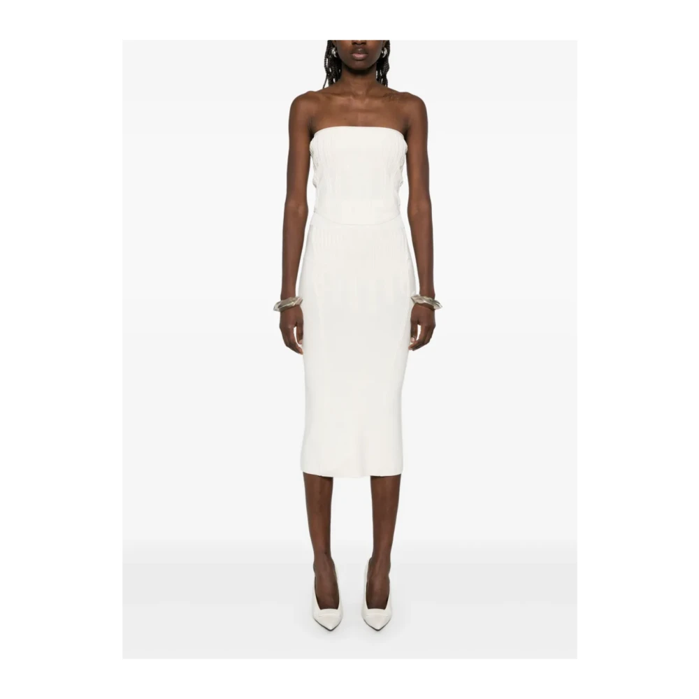 Mugler Off White Korset Top White Dames