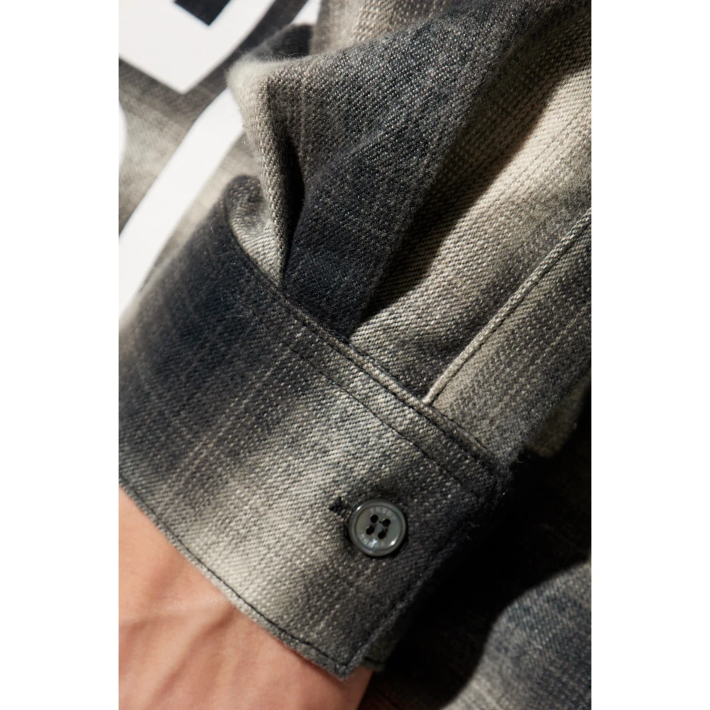 Rhude Geruit Overhemd Gray Heren