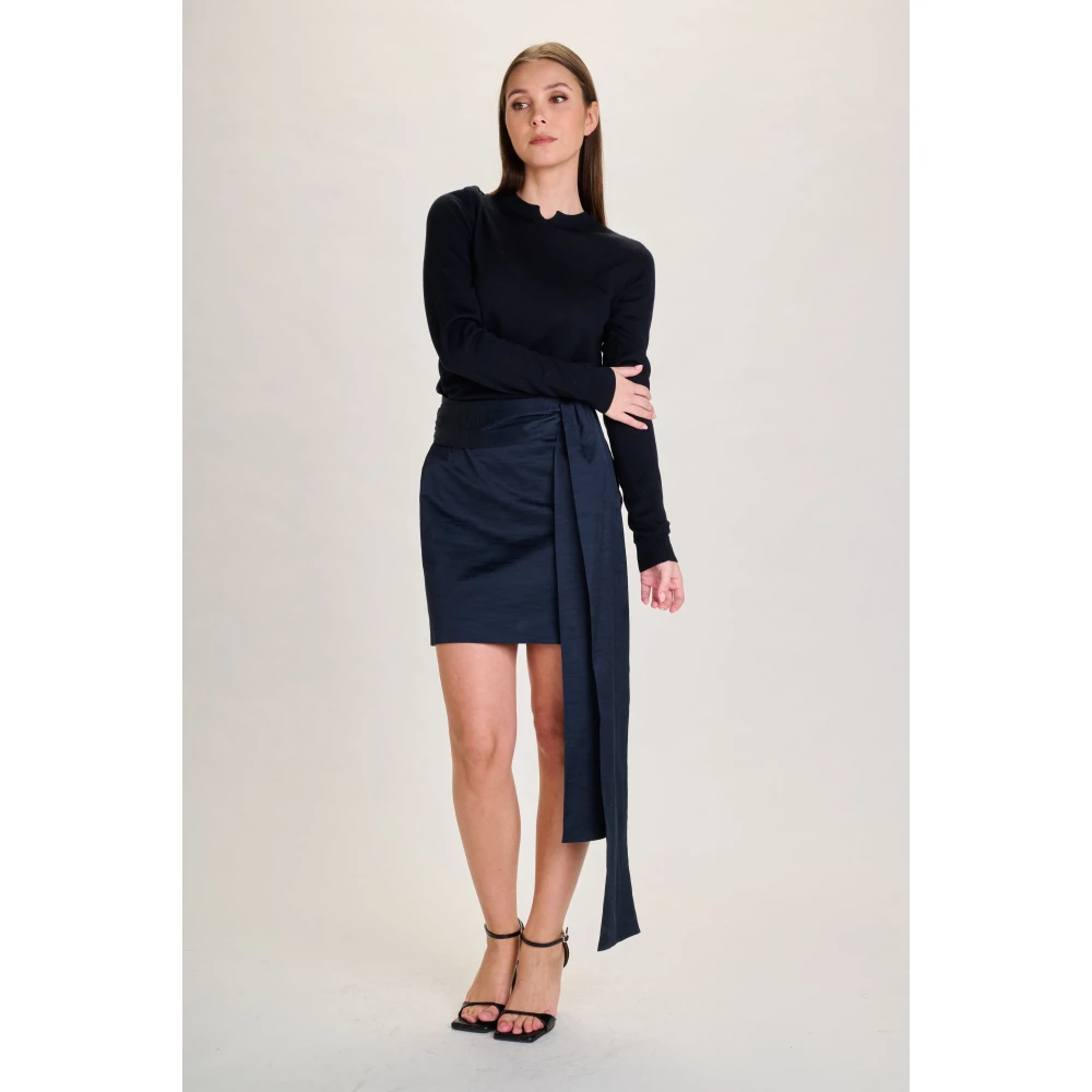 March23 Minirok met ruches Blue Dames