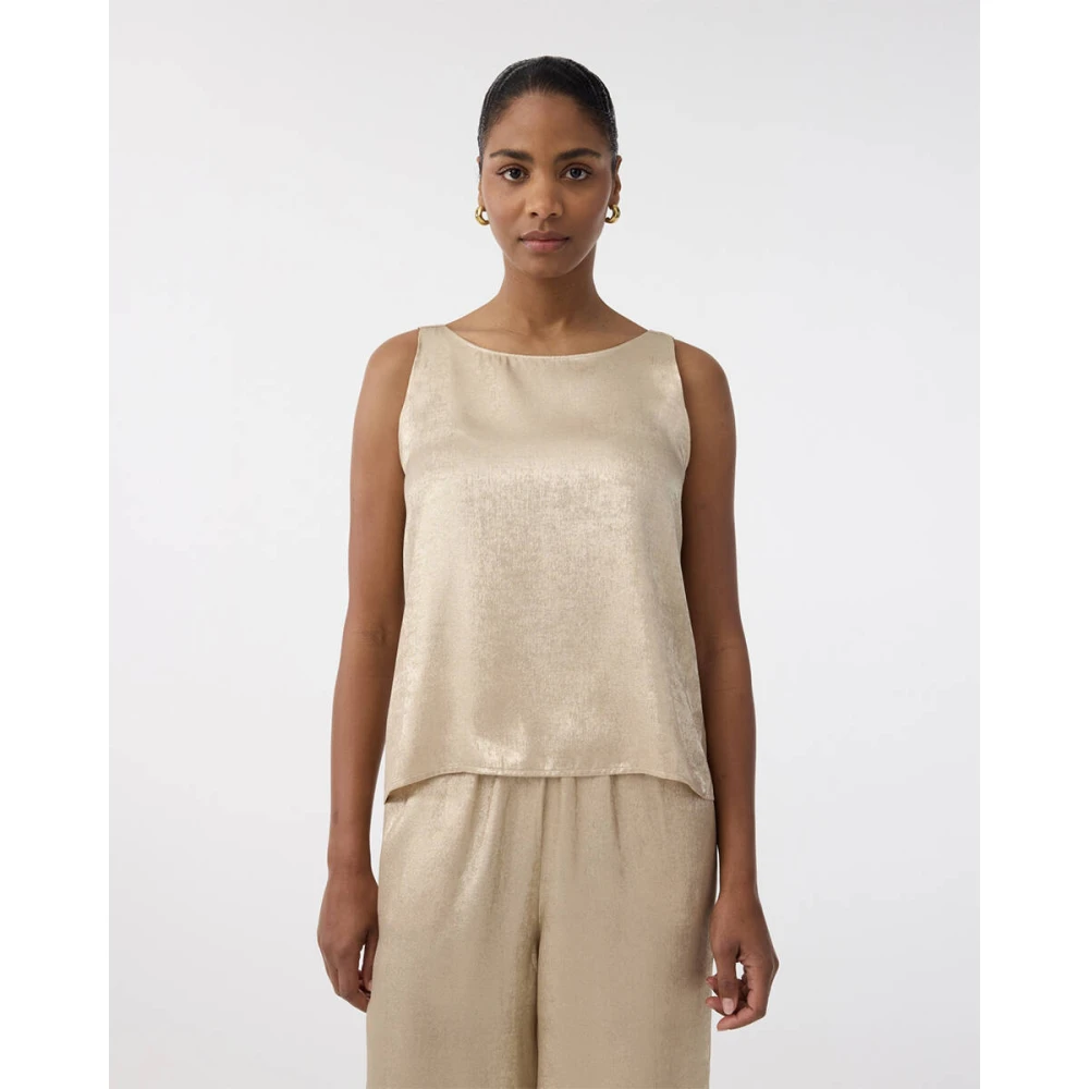 Knit-ted Mouwloze Top Bella Yellow Dames