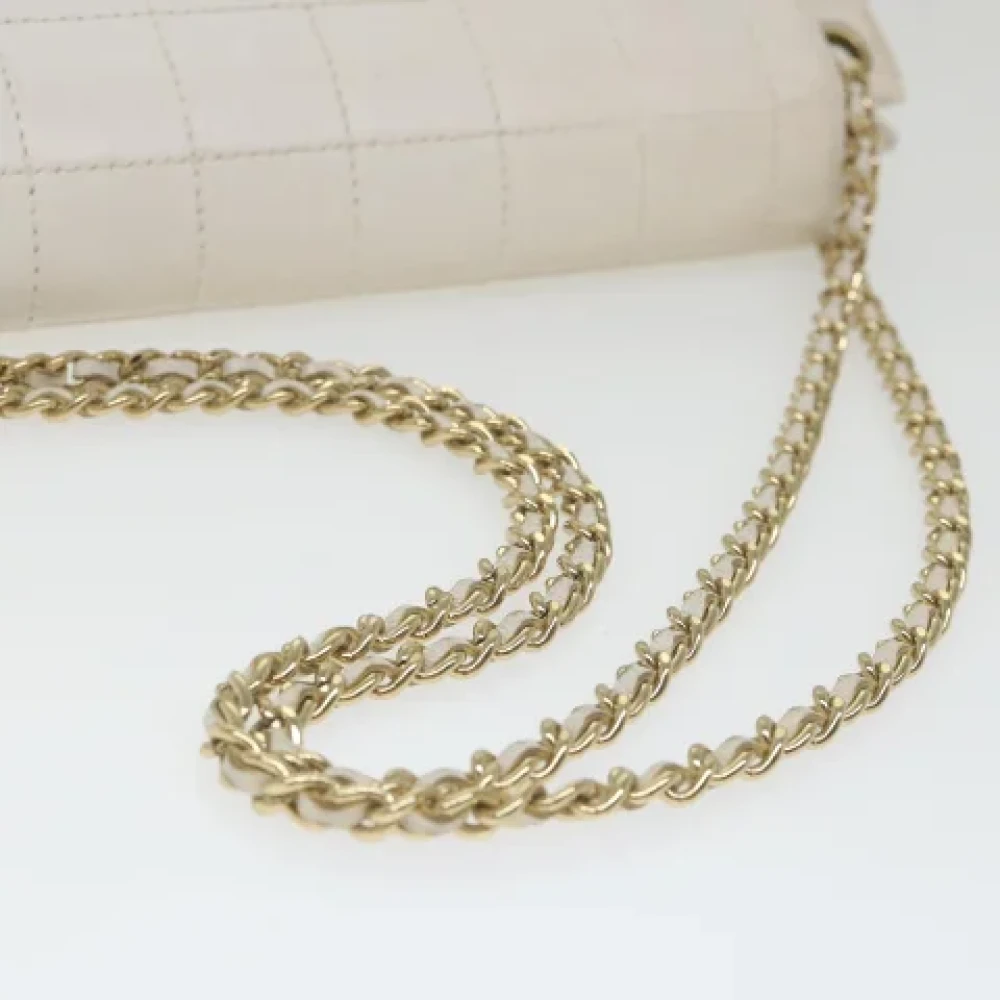 Chanel Vintage Pre-owned Leather shoulder-bags White Dames