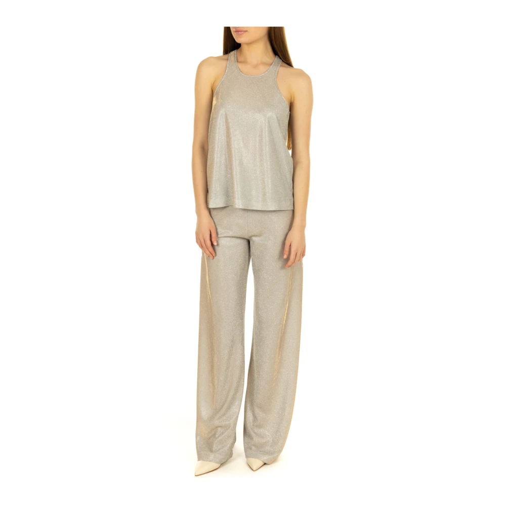 Circus Hotel Wide Trousers Beige Dames