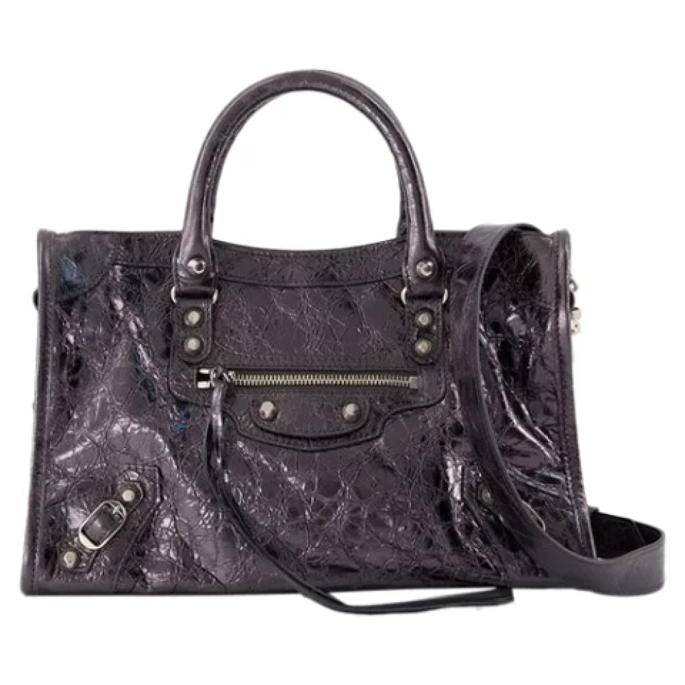 Balenciaga Leather handbags Gray Dames
