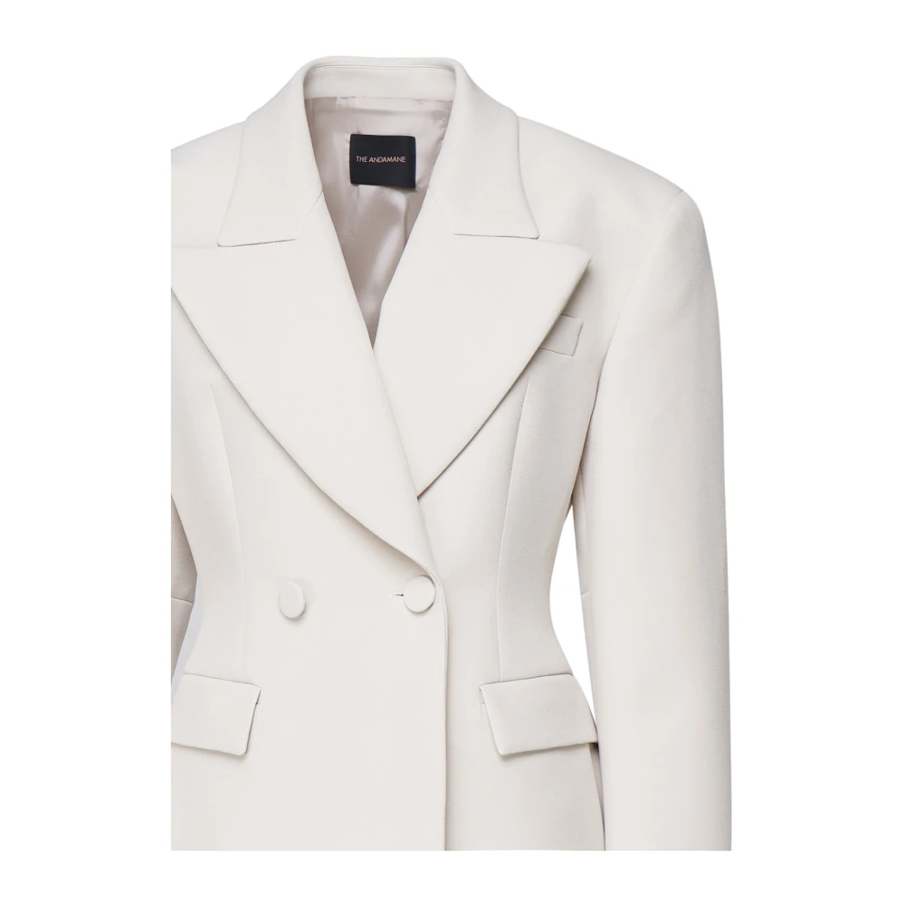 Andamane Room Blazer met Brede Revers White Dames
