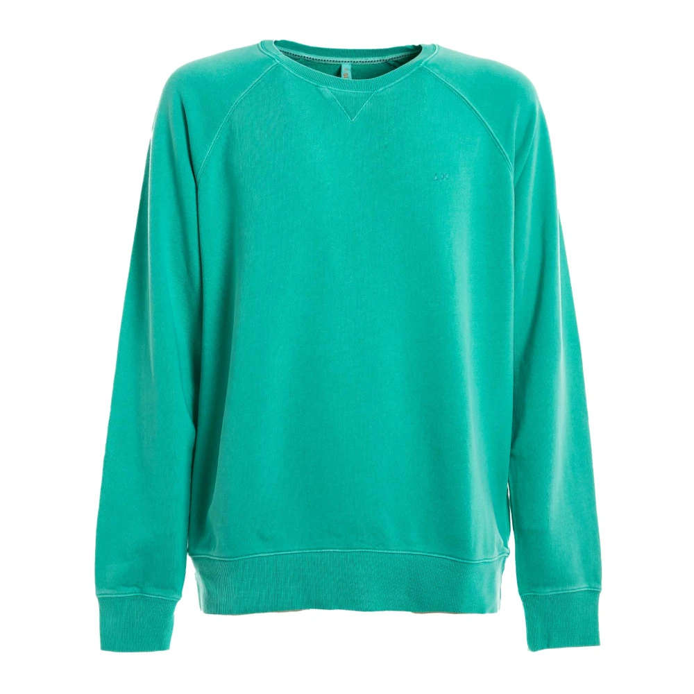 Sun68 Ronde Hals Katoenen Sweater Green Heren