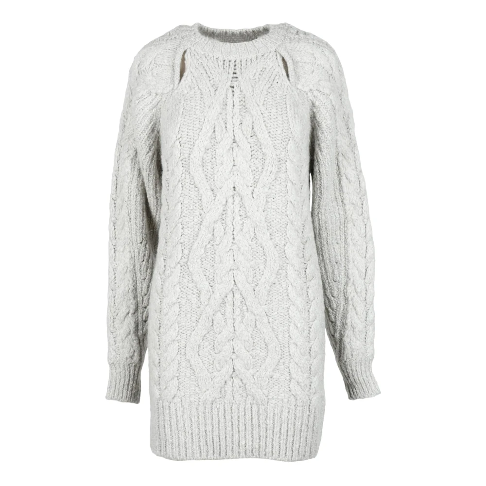 Isabel marant Alpaca Blend Gebreide Jurk Gray Dames