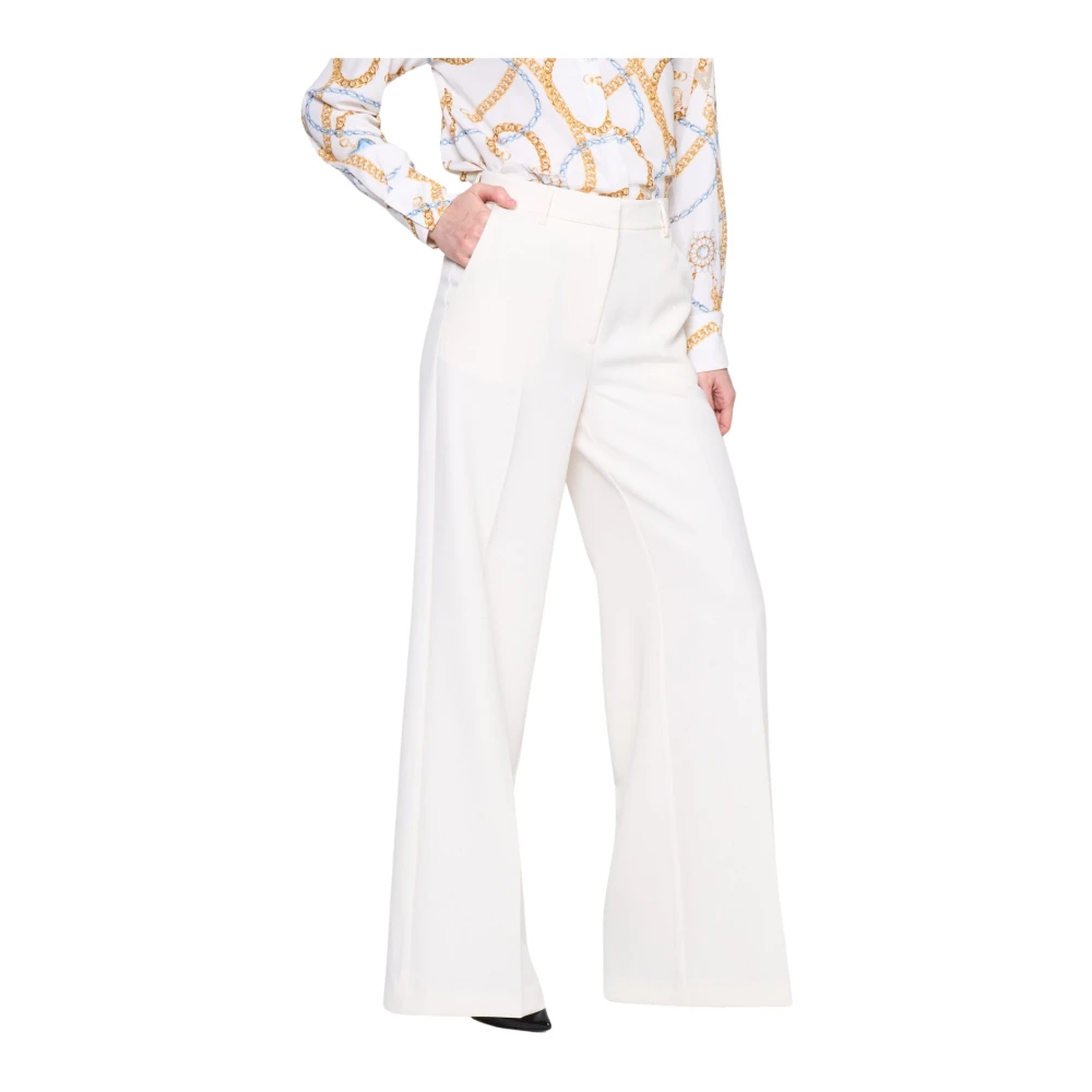 Silvian Heach Wijde Rechte Pijp Broek met Riem White Dames